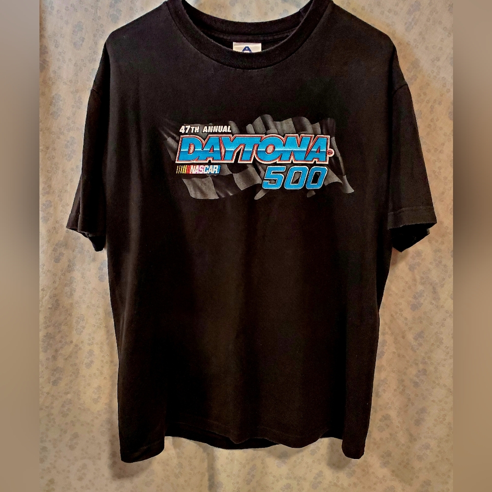 Vintage 2005 NASCAR 47th Annual Daytona 500 T-Shirt Mens Size Large Black Cotton